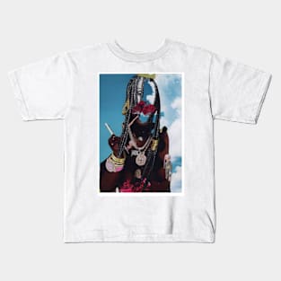 Sky Woman Portrait Kids T-Shirt